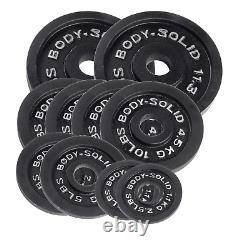 105 Lb Olympic Plates Weight Set Satin Black Enamel Finish