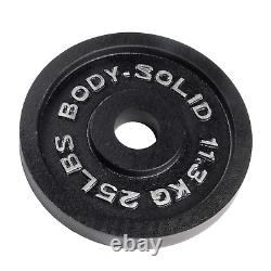 105 Lb Olympic Plates Weight Set Satin Black Enamel Finish