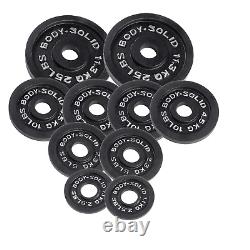 105 Lb Olympic Plates Weight Set Satin Black Enamel Finish