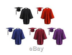 10 x Children's Graduation Gown & Hat SET for 3-6 year olds- MATT Finish