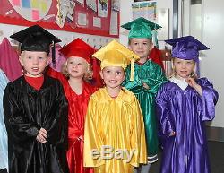 10 x Children's Graduation Gown & Hat SET for 3-6 year olds- MATT Finish