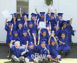 10 x Children's Graduation Gown & Hat SET for 3-6 year olds- MATT Finish
