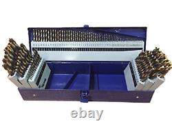 115 Piece Heavy Duty High Speed Steel Drill Bit Set with Black and Gold Finish