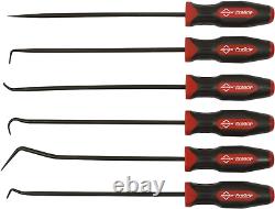 13095 Progrip 6-Piece Long Pick Set, Black Oxide Finish