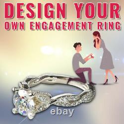 14K White Gold Finish Black Diamond Engagement Ring Bridal Wedding Trio Set