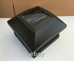1/2/4/6/8/10/12-Pc Solar Black Finish 4/5/6 Wood&PCV Post Cap SMD LED Light