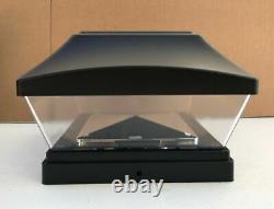 1/2/4/6/8/10/12-Pc Solar Black Finish 4/5/6 Wood&PCV Post Cap SMD LED Light