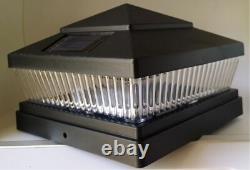 1/2/4/6/8/10/12-Pc Solar Black Finish Color 4/5/6 Wood&PVC Post Cap LED Light