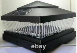1/2/4/6/8/10/12-Pc Solar Black Finish Color 4/5/6 Wood&PVC Post Cap LED Light
