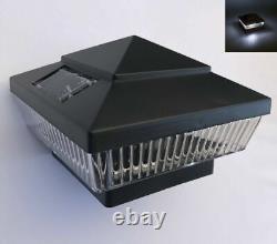 1/2/4/6/8/10/12-Pc Solar Black Finish Color 4/5/6 Wood&PVC Post Cap LED Light