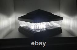 1/2/4/6/8/10/12-Pc Solar Black Finish Color 4/5/6 Wood&PVC Post Cap LED Light