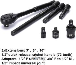 1/2-Inch 70 Pieces Impact Socket Master Set, SAE & Metric from 5/16-1-1/4,8-24