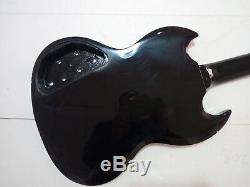 1 set Black finished electric guitar body with neck SG style Electric guitar