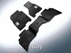 2009-2012 Dodge Ram Crew Cab Rubber Slush Floor Mats Front & Rear Set Mopar Oem