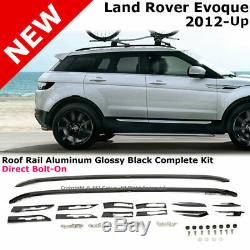 2012-2017 Range Rover Evoque L538 Top Roof Rack Side Rail Bar Black Finisher