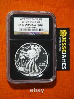 2013 W Silver Eagle Ngc Sp69 Enhanced Finish From West Point Set Black Core