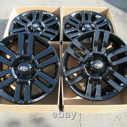 20 Toyota Tacoma 4runner Factory Oem Wheels Rims Set 4 New Gloss Black Finish