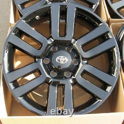 20 Toyota Tacoma 4runner Factory Oem Wheels Rims Set 4 New Gloss Black Finish
