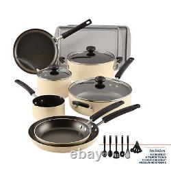 22 Piece Nonstick Aluminum Cookware Set, Black