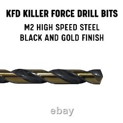 29 Piece Heavy Duty High Speed Steel Drill Bit Set with Black and Gold Finish 1