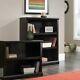2 Piece Library Set Black Finish Bookshelves And Bookcases Home Furniture