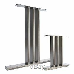 2 x Metal Table Legs & Bench Legs The I-Beam Design In Clear Finish & Black