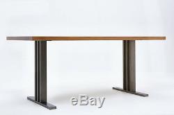 2 x Metal Table Legs & Bench Legs The I-Beam Design In Clear Finish & Black