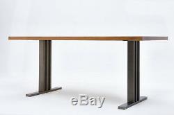 2 x Metal Table Legs & Bench Legs The I-Beam Design In Clear Finish & Black