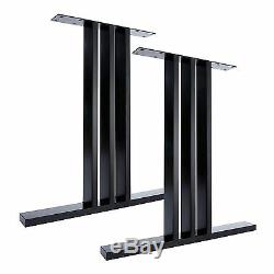 2 x Metal Table Legs & Bench Legs The I-Beam Design In Clear Finish & Black