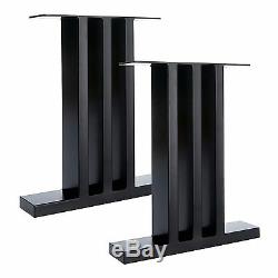 2 x Metal Table Legs & Bench Legs The I-Beam Design In Clear Finish & Black