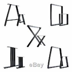 2 x Metal Table Legs & Bench Legs The I-Beam Design In Clear Finish & Black