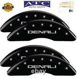 34219sdnlbk New Caliper Covers Set 4 Black finish Silver Denali Sierra 2500 3500