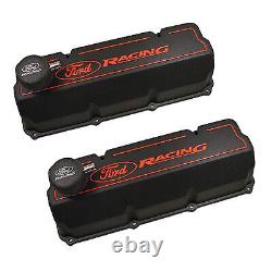 351C Aluminum Valve Cover Set Black Finish M-6582-Z351B