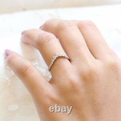 3Ct Pear Cut Black Diamond Wedding Band Bridal Ring Set 14K White Gold Finish