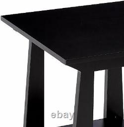 3-Piece Kings Brand Casual Coffee Table & 2 End Tables Occasional Set, Black