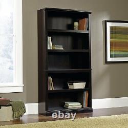 3 Piece Library Set Black Finish Bookshelves and Bookcases Home Furniture