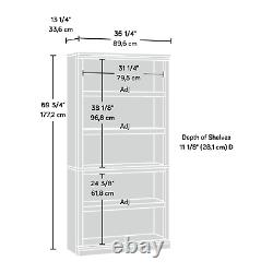 3 Piece Library Set Black Finish Bookshelves and Bookcases Home Furniture