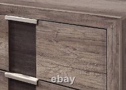 4Pc Beautiful Master Bedroom Suite in Gray/Black Finish Queen Sleek Bed Set