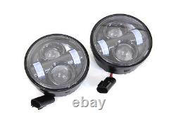 4-1/2 LED Headlamp Unit Set TC-88 Dyna Fat Bob FXDF 2008-UP Black Finish