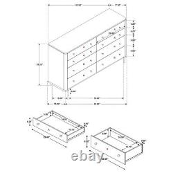 4 Pc Grey Fabric Black Finish King Bed Ns Dresser Mirror Bedroom Furniture Set