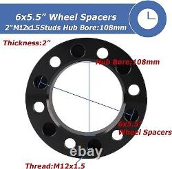 4-Piece 2-Inch Wheel Spacers Set for Tacoma 4Runner & FJ Cruiser Black Finish