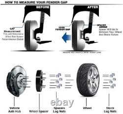 4-Piece 2-Inch Wheel Spacers Set for Tacoma 4Runner & FJ Cruiser Black Finish