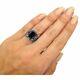 5ct Emerald Cut Black Diamond Accents Milgrain Bridal Set 14k White Gold Finish