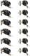 6 Pack Entry Door Knob And Single Cylinder Deadbolt Combo Set In Matte Black
