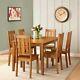 7 Pc Honey Oak Finish Dining Room Set Wood Kitchen Sets Table & Chairs Furniture