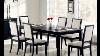 7pc Formal Dining Table U0026 Chairs Set Distressed Black Finish