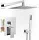 8 Inch Rainfall Shower Faucet Set With Handheld Sprayer Chrome Finish Mixer