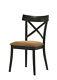 Acme Hillary Side Chair(set-2), Brown Leathaire & Black Finish Dn02306