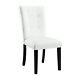 Acme Hussein Side Chair (set-2) White Pu & Black Finish Dn01447