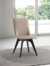 Acme Redmond Side Chair (set-2), Khaki Leather & Black Finish Dn02399